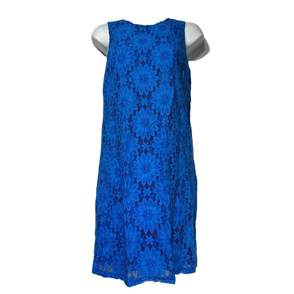 CeCe Blue Lotus Crochet Lace Dress Size 4